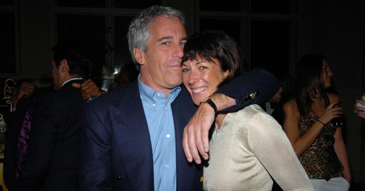 jeffrey epstein with his arm around ghislaine maxwell at an event in 2005