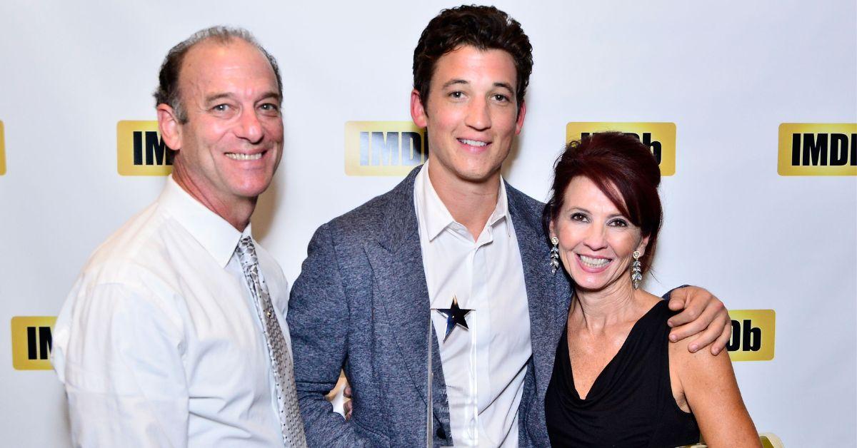 Miles Teller with his dad and mom