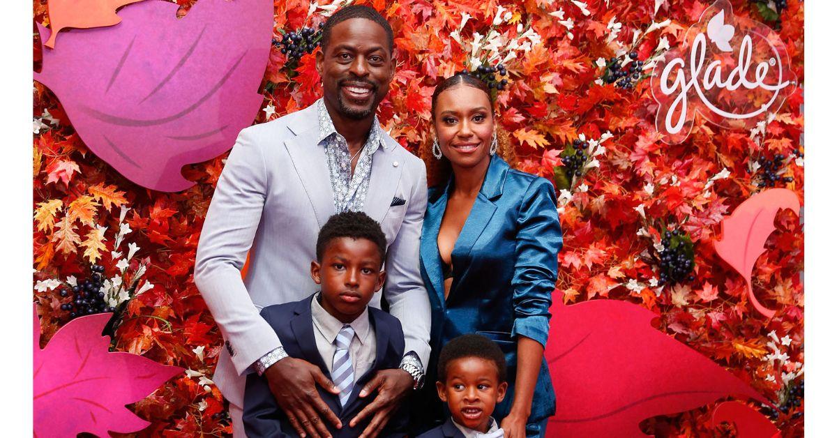 Sterling K. Brown with his children at the Frozen II premiere. 