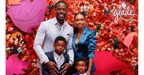 Sterling K. Brown with his children at the Frozen II premiere.