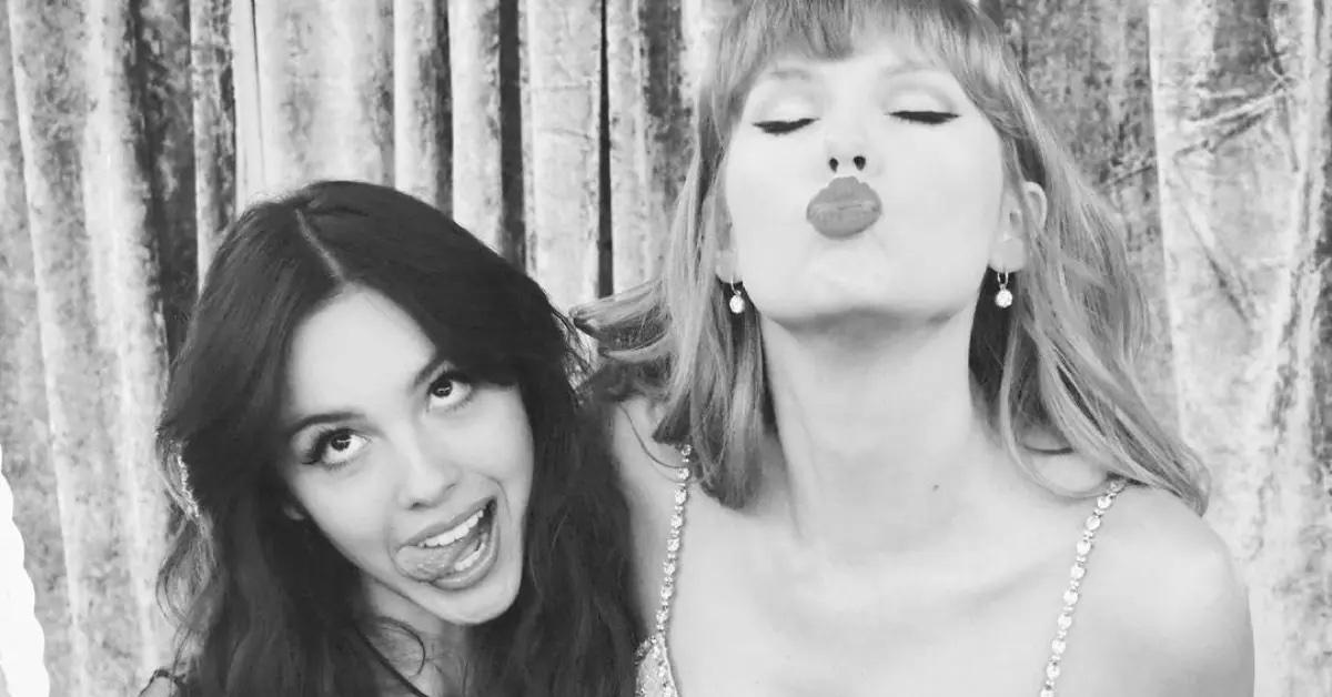 A selfie snapped backstage of Olivia and Taylor on May 11, 2021 at the BRIT awards, where they met for the first time in person.