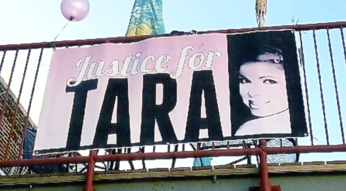 Justice for Tara Sidarovich sign