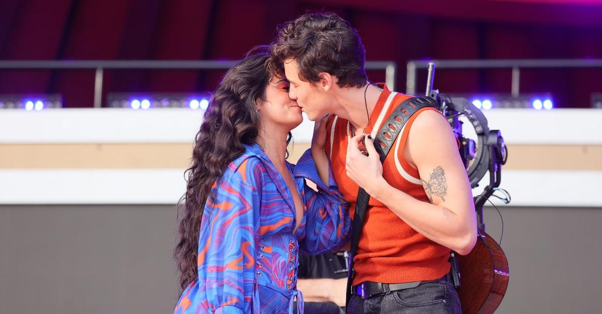 Camila Cabello and Shawn Mendes perform onstage during Global Citizen Live