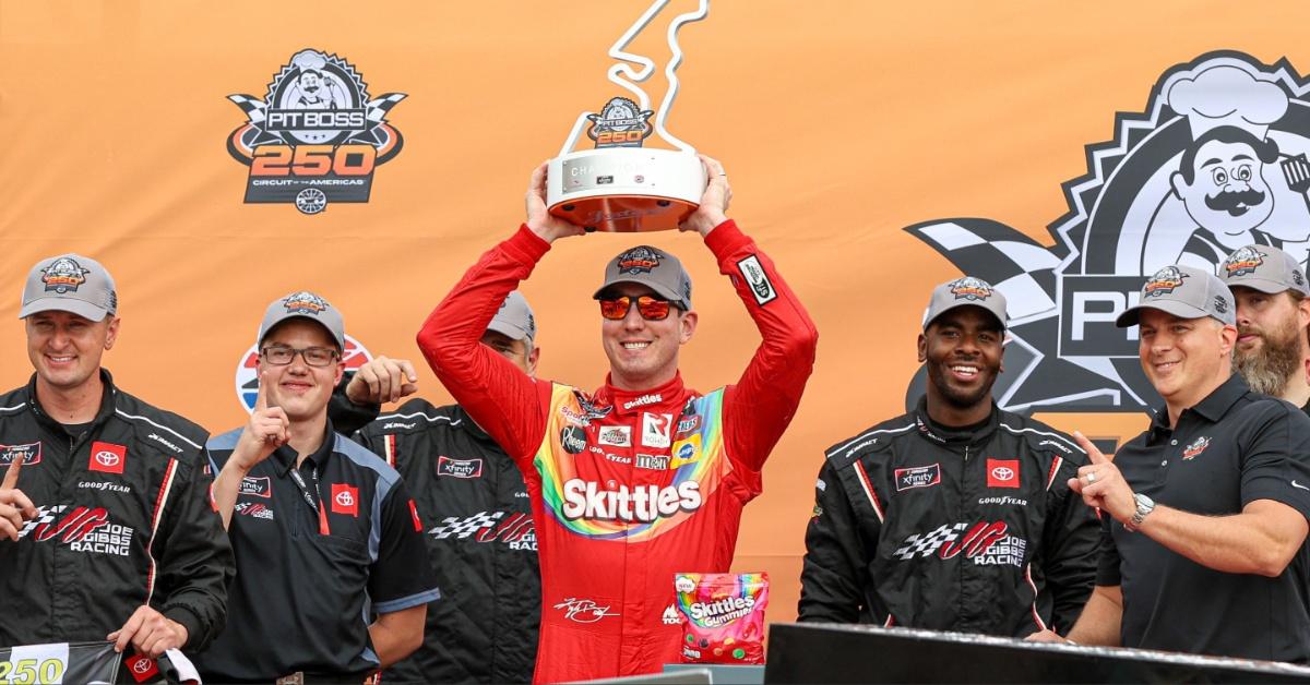 NASCAR Xfinity Series driver Kyle Busch wins the Inaugural Pit Boss 250 at the Circuit of the Americas.