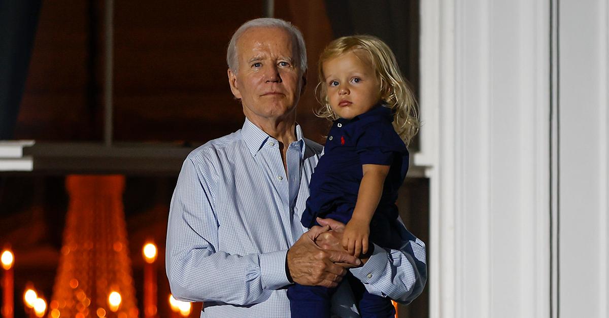 (l-r) President Joe Biden and his grandson, Beau, in 2022