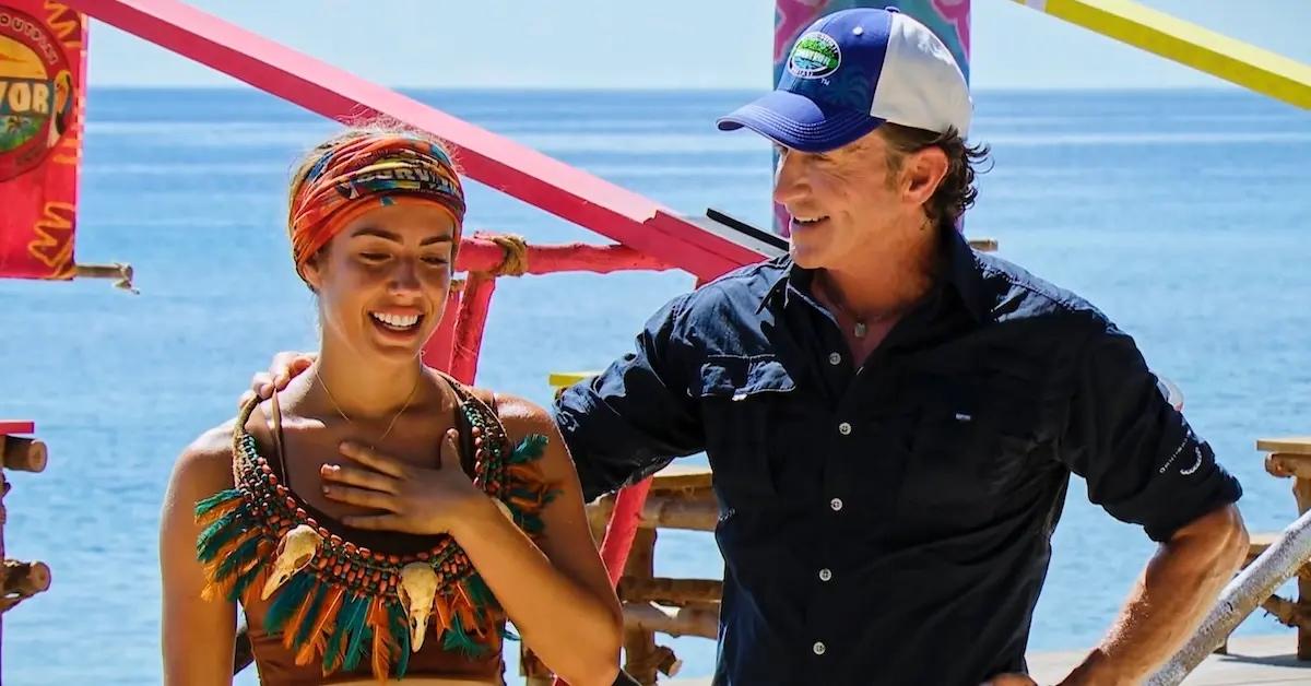 Dee Valladares and Jeff Probst in 'Survivor 45'