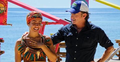 Dee Valladares and Jeff Probst in 'Survivor 45'