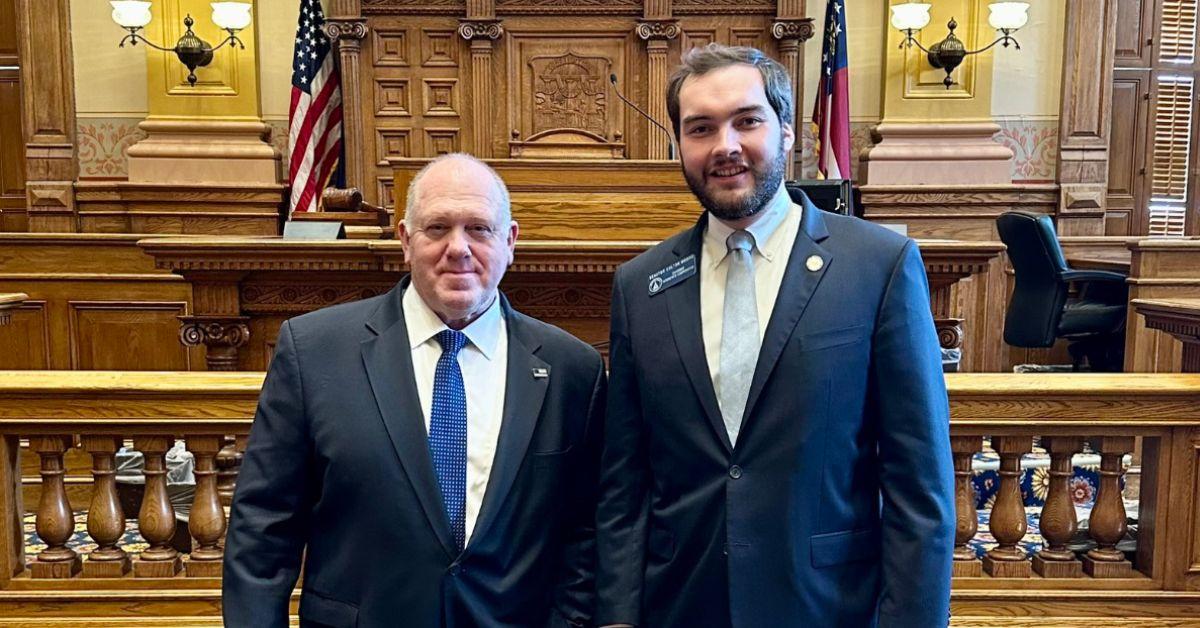 Colton Moore with Tom Homan in the Georgia state senate. 