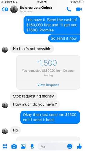 Facebook Scammer Tries Their Luck With The Wrong Person, Gets A Taste 