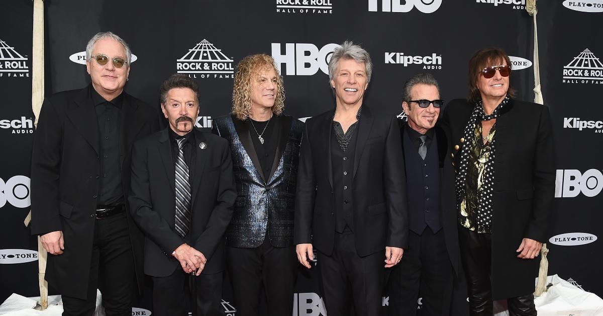 ugh McDonald, Richie Sambora, Jon Bon Jovi, Alec John Such, David Bryan and Tico Torres