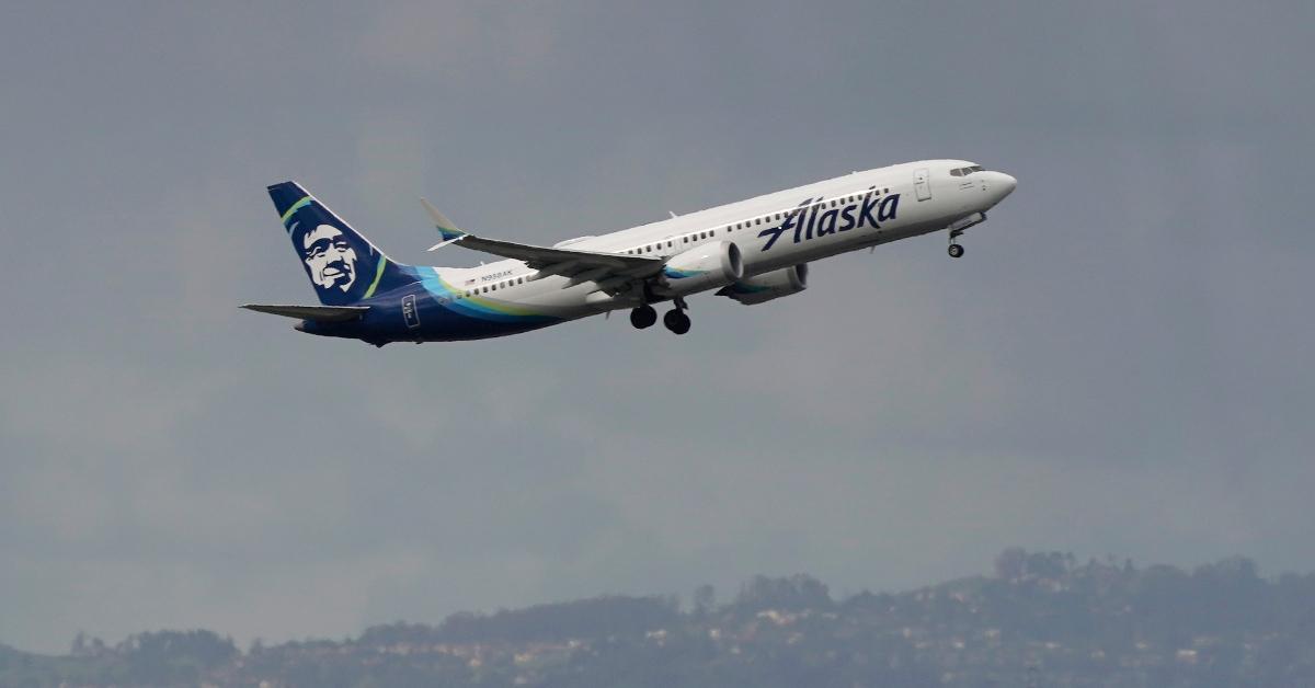 A Boeing 737 MAX 9 of Alaska Airlines takes off from San Francisco International Airport on April 4, 2024 