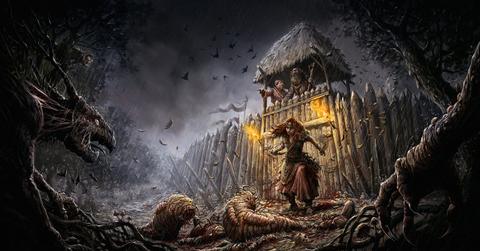 'Gord' promo key art showing key characters defending a settlement.