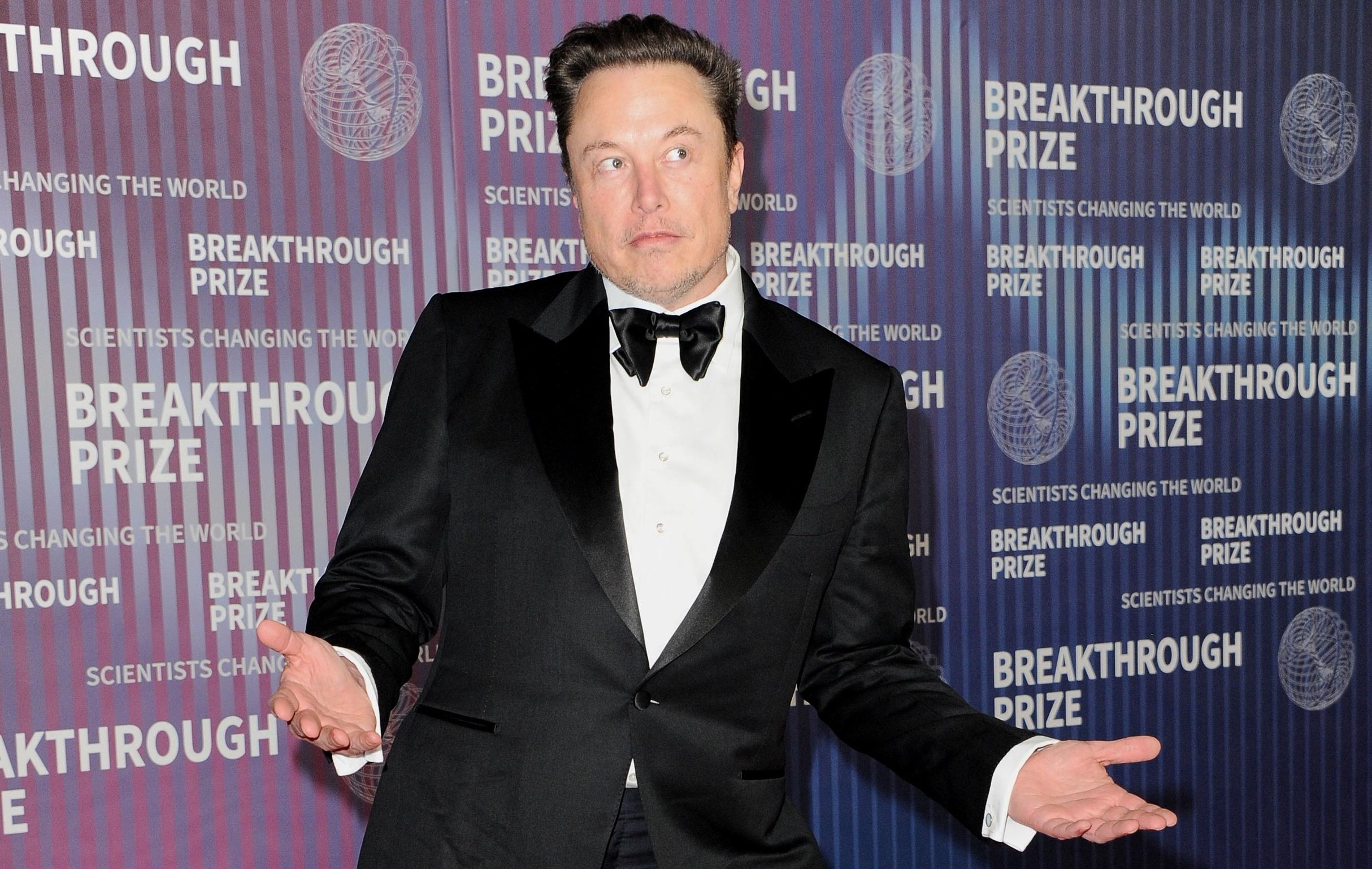 Elon Musk at the Breakthrough Prize event in 2024.