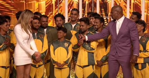 Heidi Klum and Terry Crews with V.Unbeatable on 'America's Got Talent: Fantasy League'