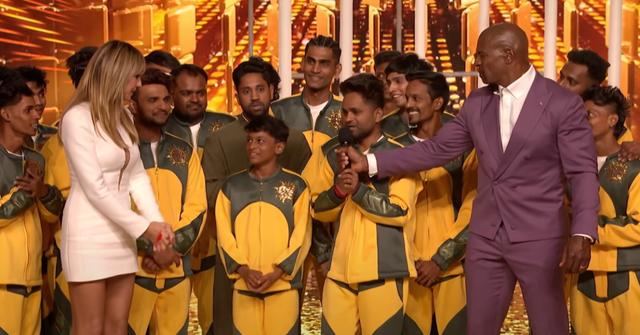 Heidi Klum and Terry Crews with V.Unbeatable on 'America's Got Talent: Fantasy League'