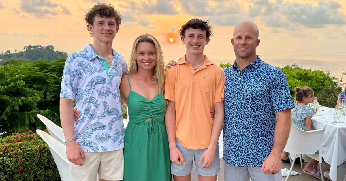 (L-R) Hunter Gardner, Jessica Gardner, Miller Gardner, and Brett Gardner.