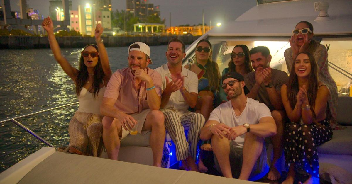 The cast of 'Buying Beverly Hills' Season 2 on a yacht.