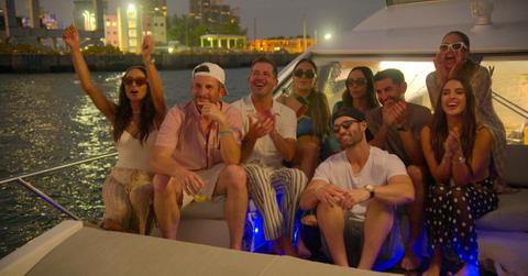 The cast of 'Buying Beverly Hills' Season 2 on a yacht.