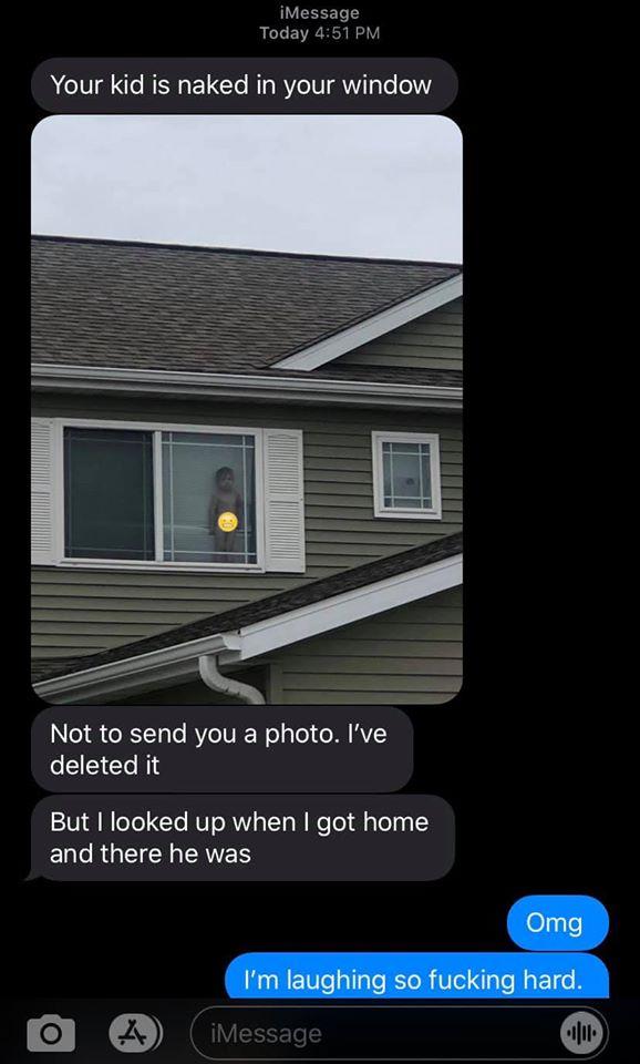 Mom Neighbor Snaps a Pic of Her Son Standing Naked in a