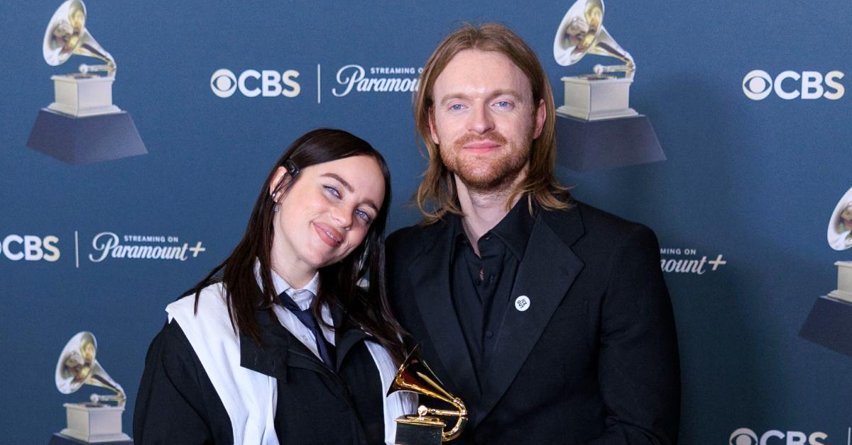 (l-r): Billie Eilish and Finneas O'Connell at the Grammys