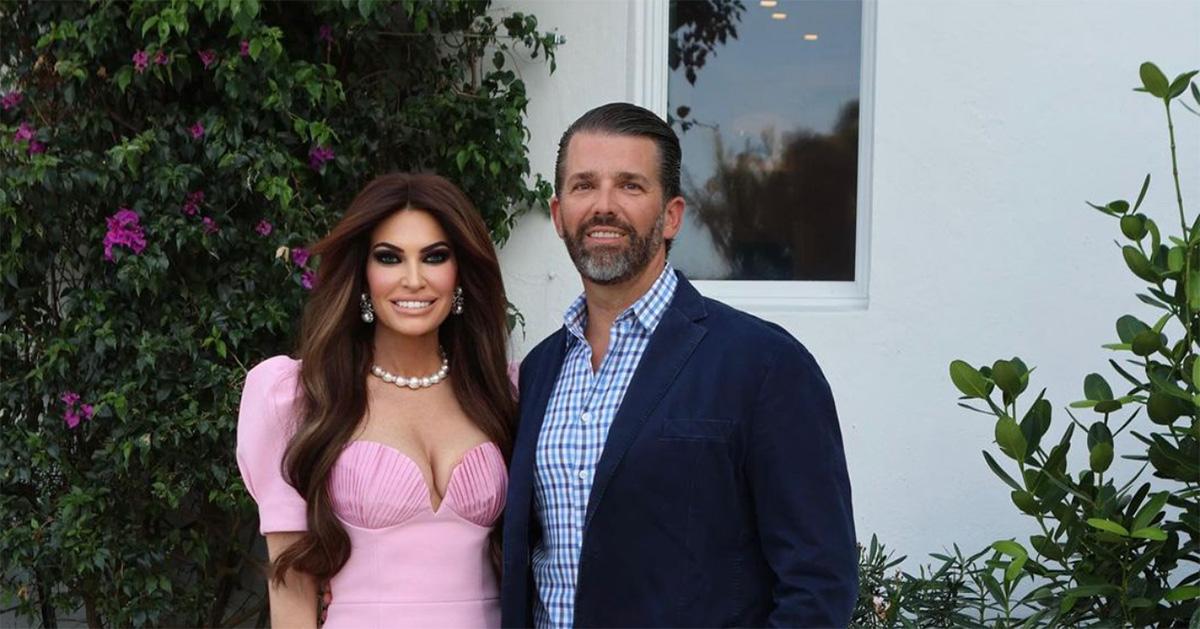 Kimberly Guilfoyle and Don Jr. standing together. 