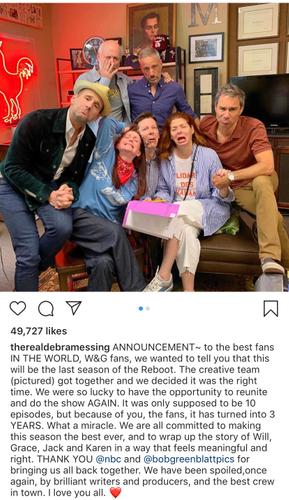 Why Was Will Grace Cancelled Again The Reboot Will End After Season 11