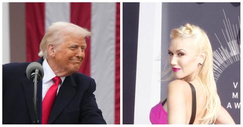 Donald Trump and Gwen Stefani