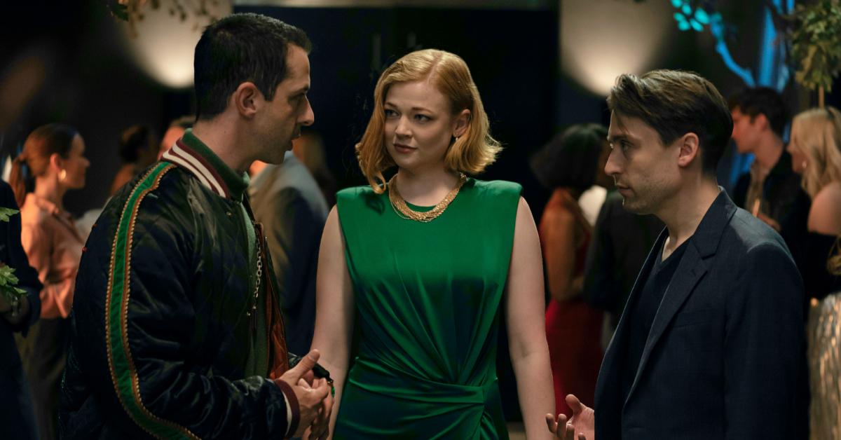 Jeremy Strong as Kendall Roy, Sarah Snook as Shiv Roy, Kieran Culkin as Roman Roy in Season 3 of 'Succession.'