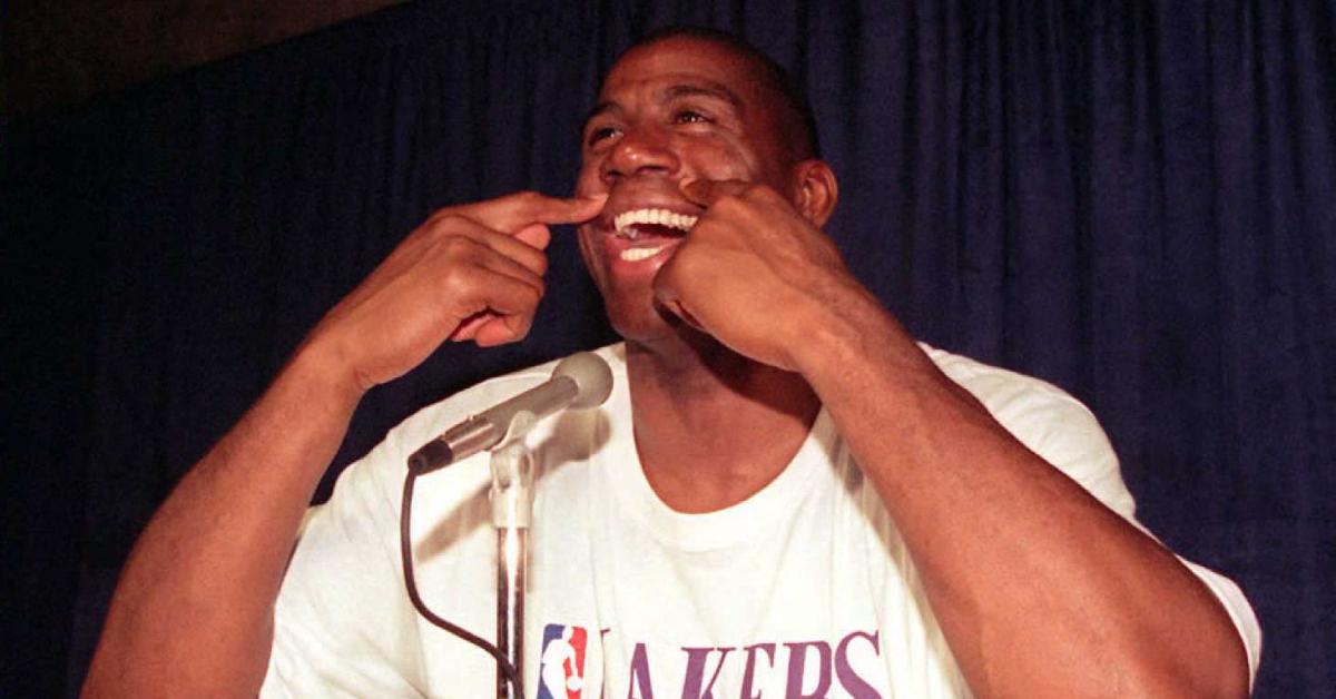 Magic Johnson on May 15, 1996