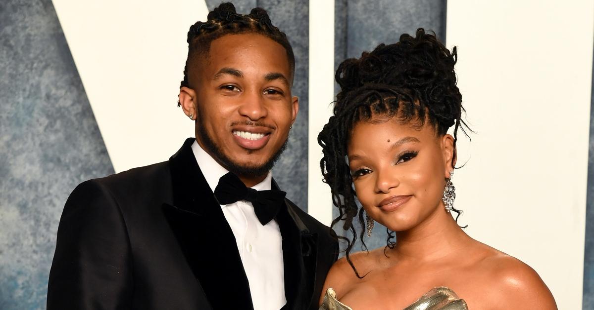 DDG and Halle Bailey attend a red carpet event.