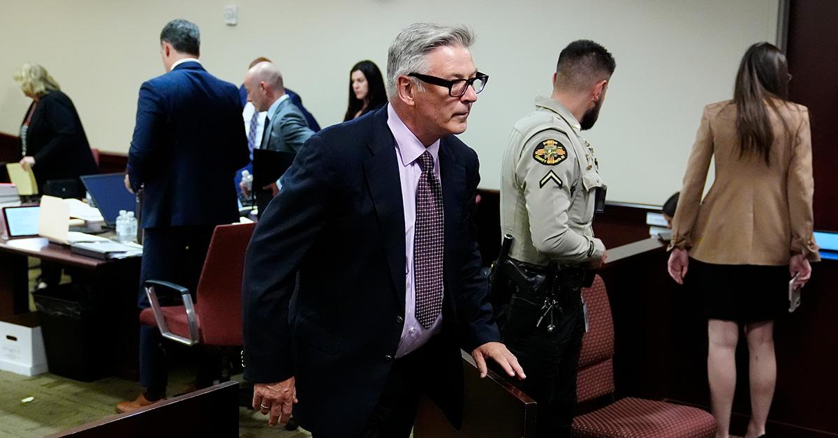 Alec Baldwin walking out of his trial in Los Angeles. 