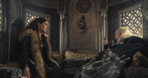 Olivia Cooke and Paddy Considine as Alicent and Viserys in 'House of the Dragon'