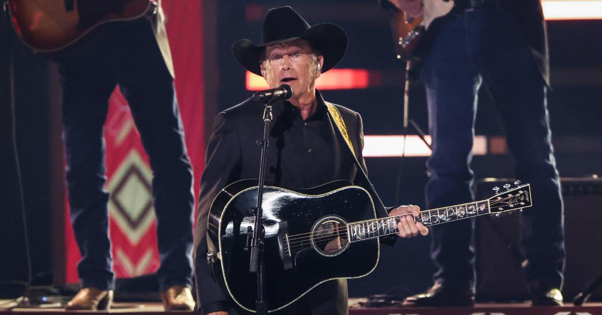 George Strait performing at the CMAs on Nov. 20, 2024.