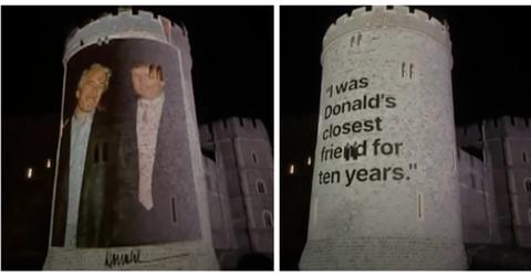 Why Is There a Projection of Donald Trump on Windsor Castle?