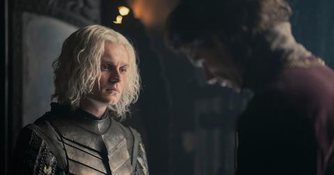 King Aegon talking with Larys Strong in 'House of the Dragon'