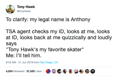 tony hawk twitter celebrity