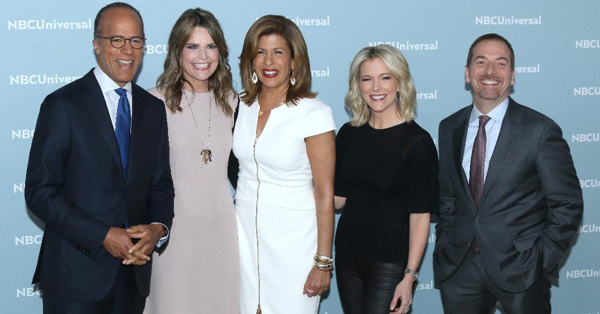 (L-R): Lester Holt, Savannah Guthrie, Hoda Kotb, Megyn Kelly, and Chuck Todd