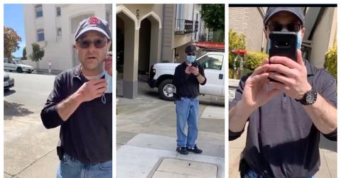 Delivery man questioned by white resident