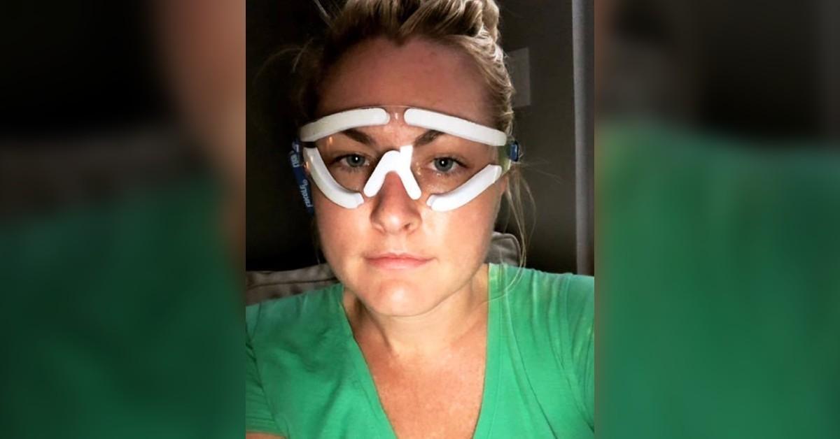 Jessica Starr after eye surgery