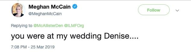 you were at my wedding denise tweet