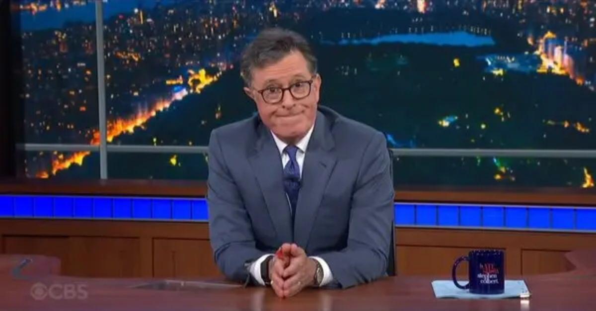 Stephen Colbert announcing the show's cancellation. 