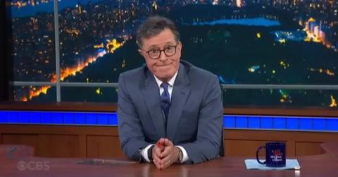 Stephen Colbert announcing the show's cancellation.