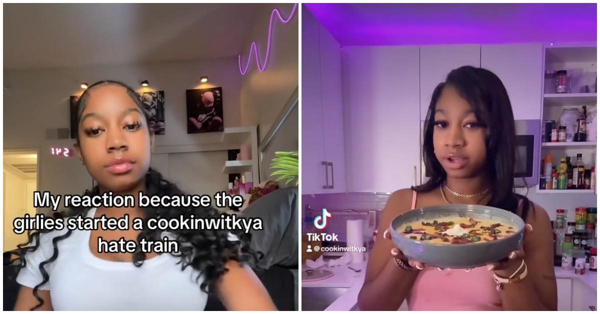 (l-r): two photos from cookinwithkya's videos