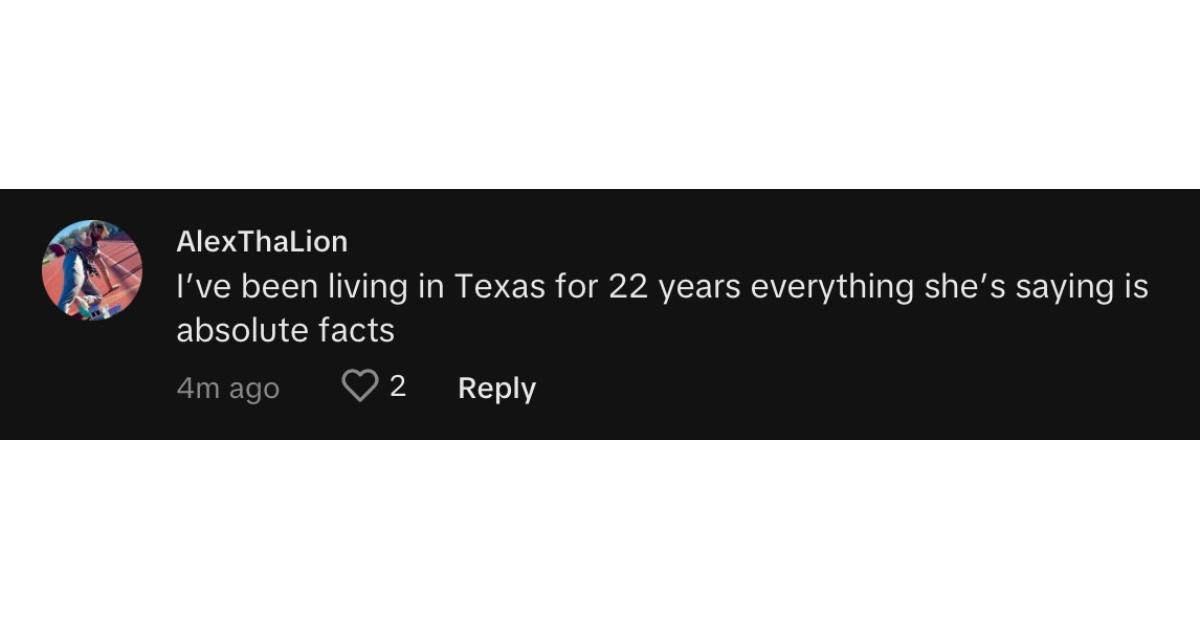 A commenter confirms that the claims about Texas are true.