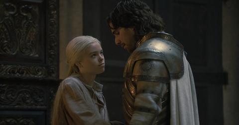 Young Rhaenyra and Ser Criston Cole in Season 1 of 'House of the Dragon'