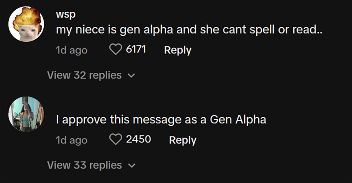 Comments about gen alpha kids being raised on ipads