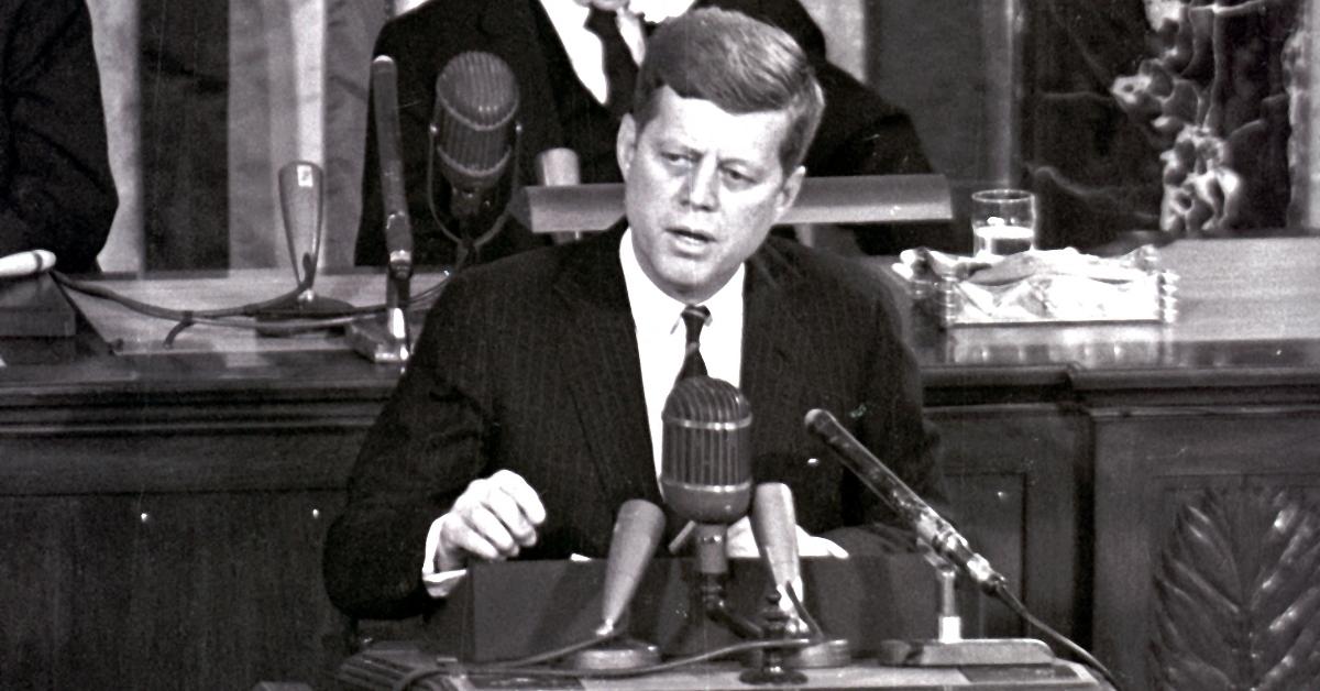 President John F. Kennedy lays out his plans for space while speaking to Congress