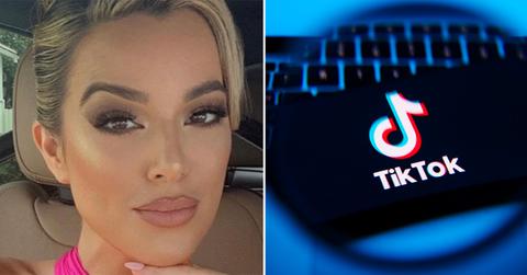 Alex Hall in her car and a TikTok logo on a phone.