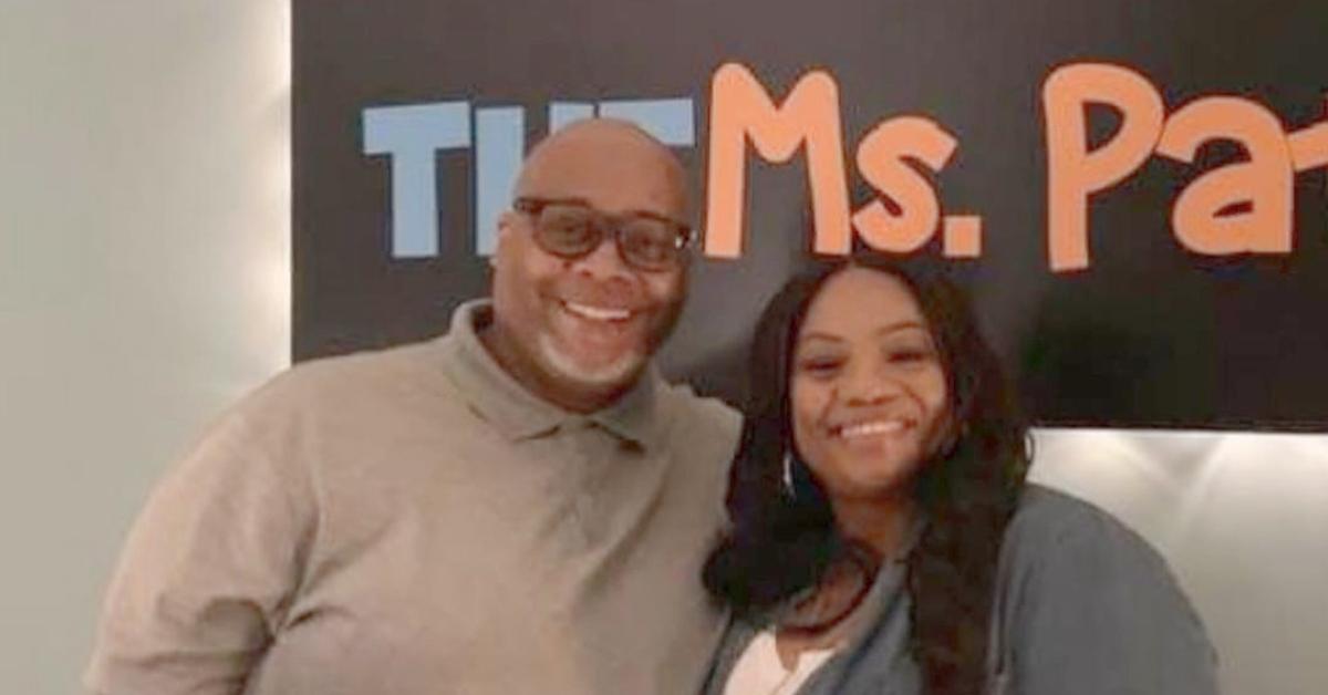 (l-r): Ms. Pat's husband, Garrett Lee and Ms. Pat on set of 'The Ms. Pat Show'