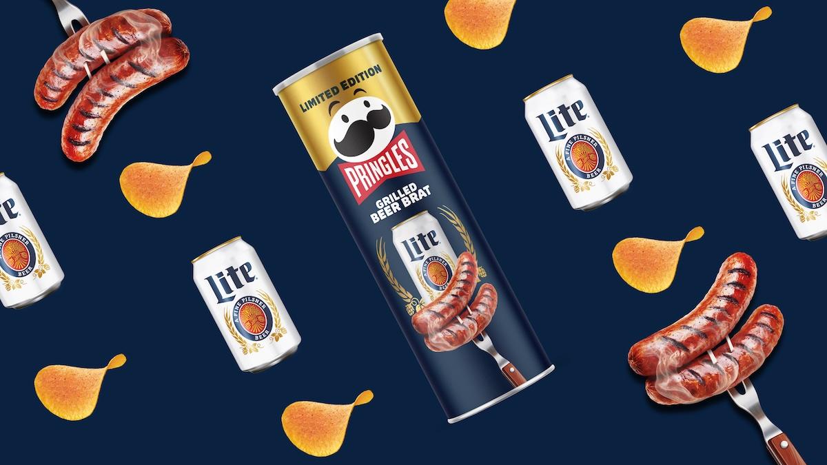 pringles x miller lite grilled beer brat